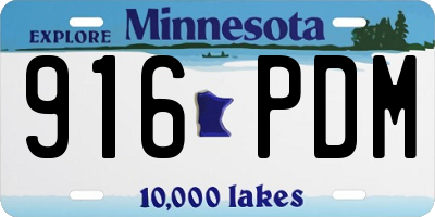 MN license plate 916PDM
