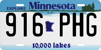 MN license plate 916PHG