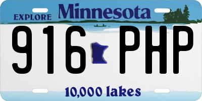 MN license plate 916PHP