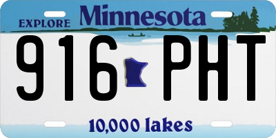 MN license plate 916PHT
