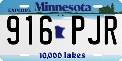 MN license plate 916PJR