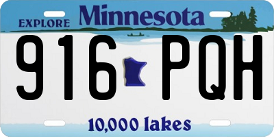MN license plate 916PQH