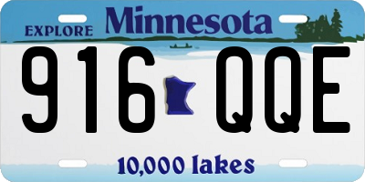 MN license plate 916QQE