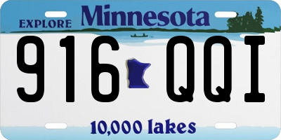 MN license plate 916QQI