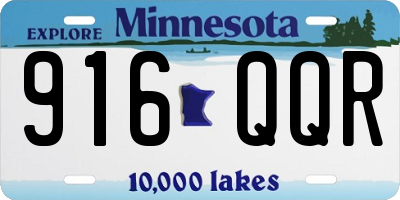 MN license plate 916QQR