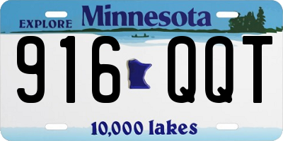 MN license plate 916QQT