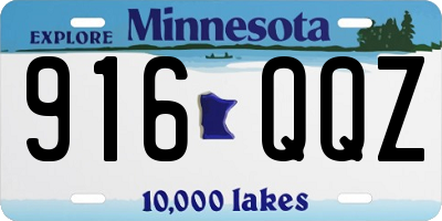 MN license plate 916QQZ