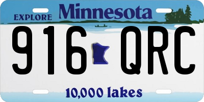 MN license plate 916QRC