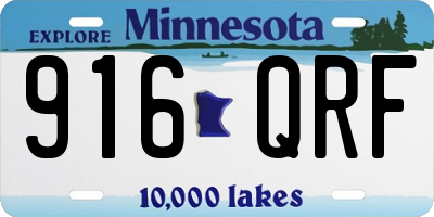 MN license plate 916QRF