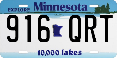 MN license plate 916QRT