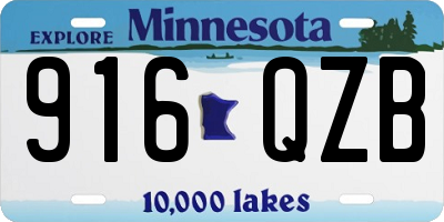 MN license plate 916QZB