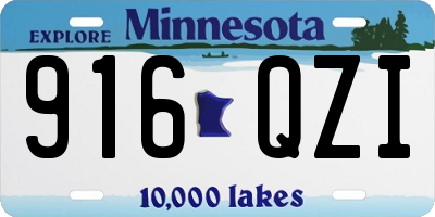 MN license plate 916QZI