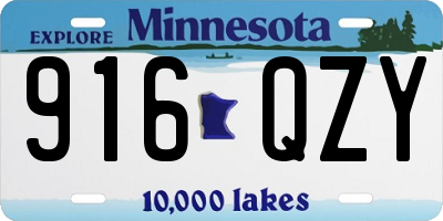 MN license plate 916QZY