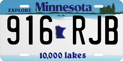 MN license plate 916RJB