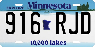 MN license plate 916RJD