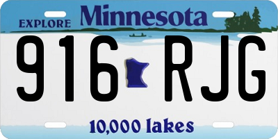 MN license plate 916RJG