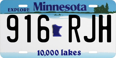 MN license plate 916RJH