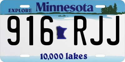 MN license plate 916RJJ