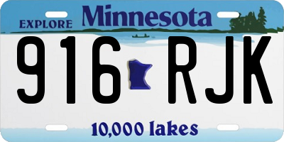 MN license plate 916RJK