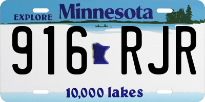 MN license plate 916RJR