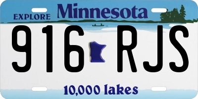 MN license plate 916RJS