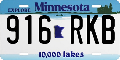 MN license plate 916RKB
