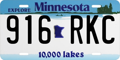 MN license plate 916RKC