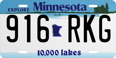 MN license plate 916RKG