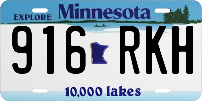 MN license plate 916RKH
