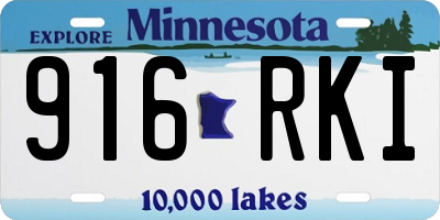 MN license plate 916RKI
