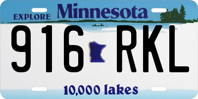 MN license plate 916RKL
