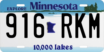 MN license plate 916RKM
