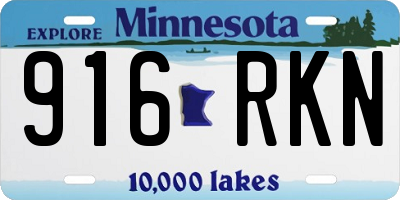 MN license plate 916RKN