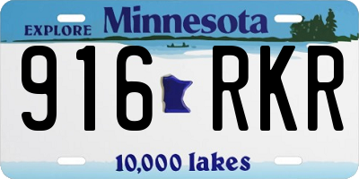 MN license plate 916RKR