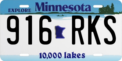 MN license plate 916RKS