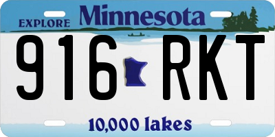 MN license plate 916RKT