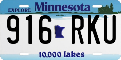 MN license plate 916RKU