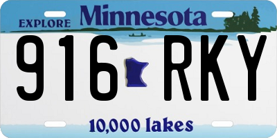 MN license plate 916RKY