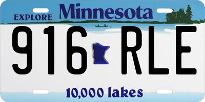 MN license plate 916RLE