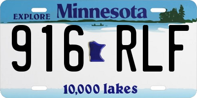MN license plate 916RLF