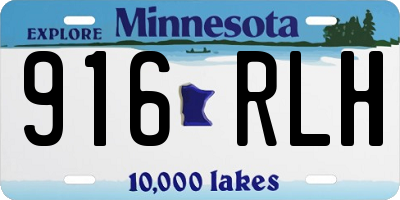 MN license plate 916RLH
