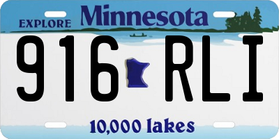 MN license plate 916RLI