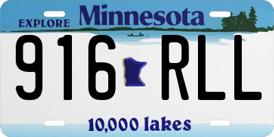 MN license plate 916RLL