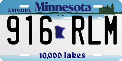 MN license plate 916RLM