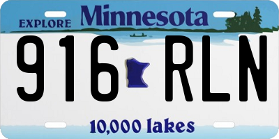 MN license plate 916RLN