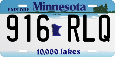 MN license plate 916RLQ