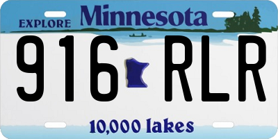 MN license plate 916RLR