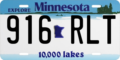 MN license plate 916RLT