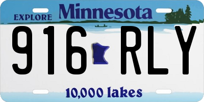 MN license plate 916RLY