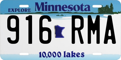 MN license plate 916RMA